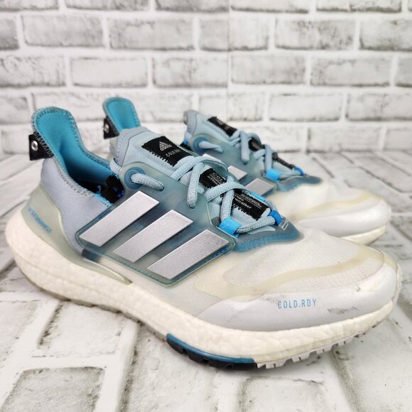 Adidas UltraBoost 22 Cold RDY Men\'s Sz 7.5 White Blue Gray Running Sneaker Shoes